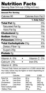 grapefruit calories per gram